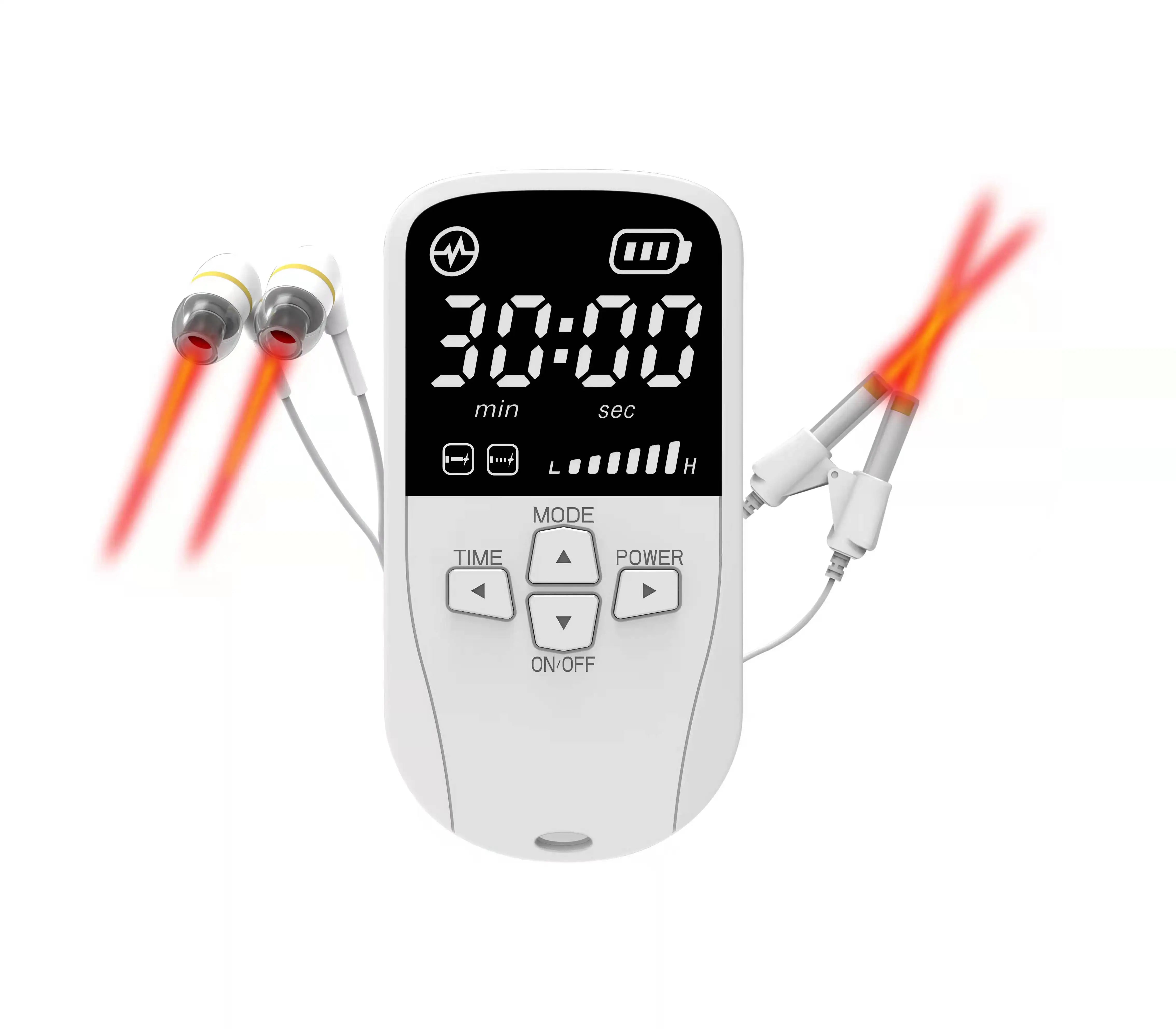 Tinnitus Ear Laser Therapy 650Nm Irradiation Laser Physiotherapy Earplug Otitis Media Deafness Treatment USB Interface